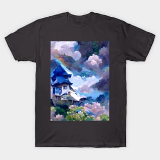 Rainbow Bush Dream House Castling with Tower T-Shirt